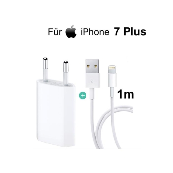 iPhone 7 Plus USB Ladegerät Netzteil 5W + Lightning Ladekabel 1m